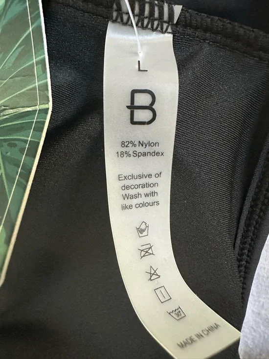 Blooming Jelly Black One Piece Swimsuit L NWT Ruched Tummy Control Skirted - Picture 9 of 15